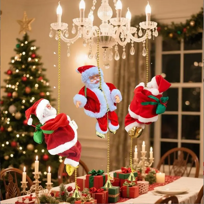 🎅Electric Climbing Santa Claus | 🎊Animated Christmas Decoration with Music | ✨Kids’ Favorite Holiday Toy | Limited Holiday 40% OFF!🎁