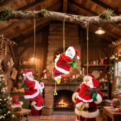 🎅Electric Climbing Santa Claus | 🎊Animated Christmas Decoration with Music | ✨Kids’ Favorite Holiday Toy | Limited Holiday 40% OFF!🎁