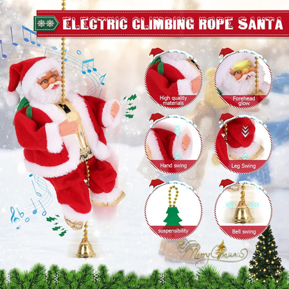 🎅Electric Climbing Santa Claus | 🎊Animated Christmas Decoration with Music | ✨Kids’ Favorite Holiday Toy | Limited Holiday 40% OFF!🎁