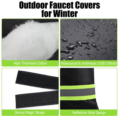 🥇ODALIT™Outdoor Faucet Cover for Winter – Thickened Waterproof Insulated Protector for Freeze Protection ❄️Winter Sale — Double Your Covers for FREE · Ends 12/30