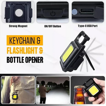Rechargeable Magnetic Keychain Work Light