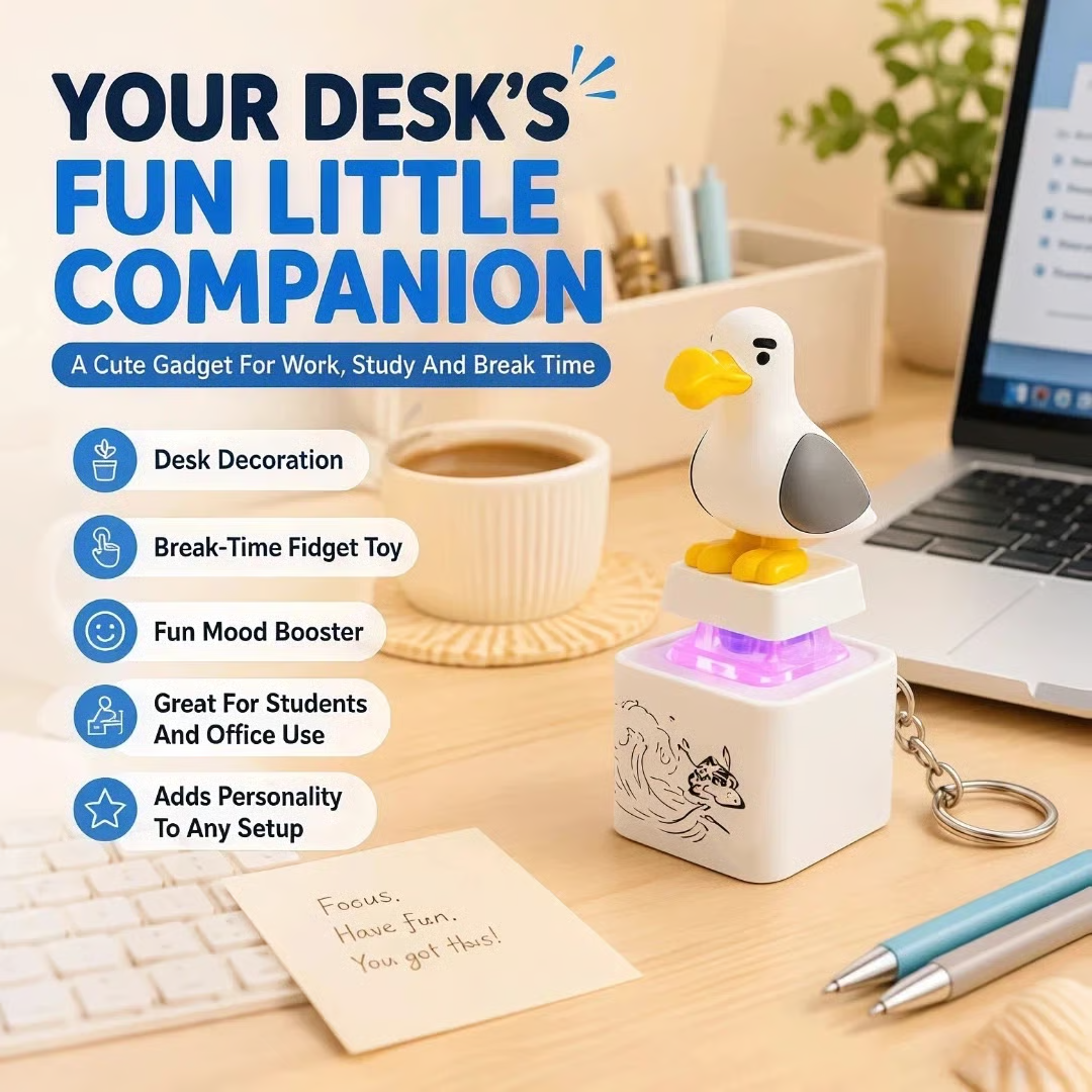 MINE Bird Voice-Activated Light-Up Electronic Keychain
