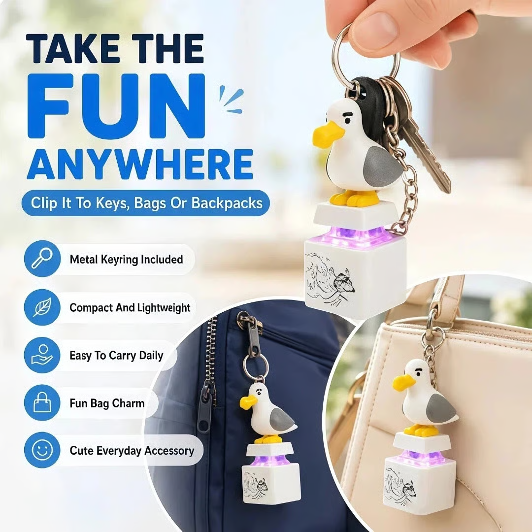 MINE Bird Voice-Activated Light-Up Electronic Keychain