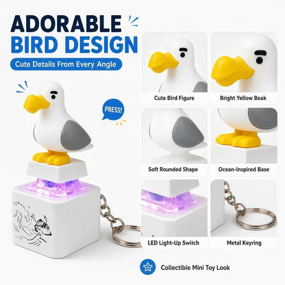 MINE Bird Voice-Activated Light-Up Electronic Keychain