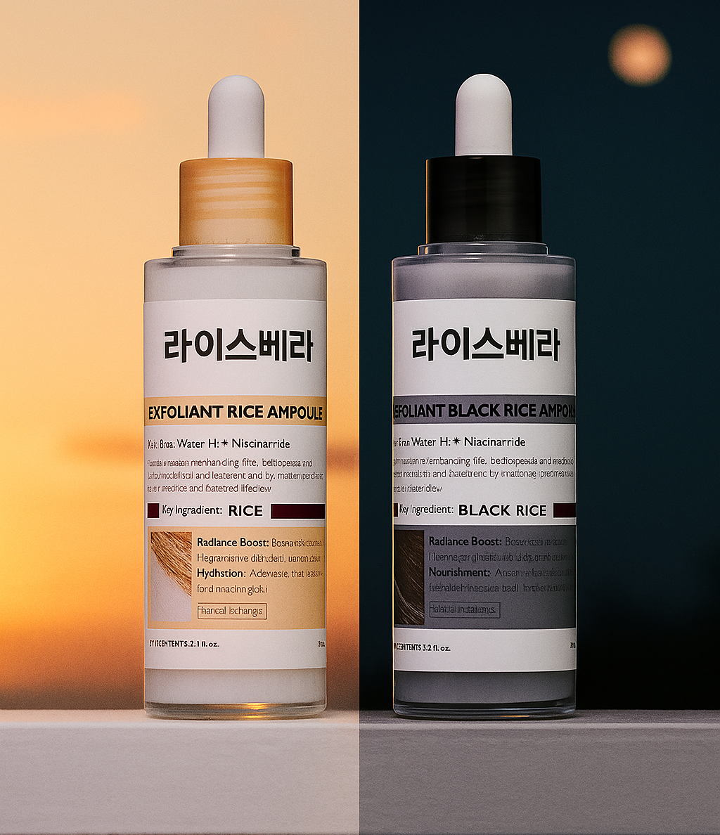 Rice Ampoule Duo (2 Bottles) – Clears Blackheads & Whiteheads, Revives Dull & Dry Skin. Safe for All Skin Types