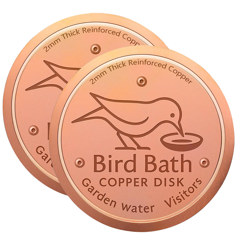🥇ODALIT™ 99.99% Pure Copper Bird Bath Disk — Keep Your Birdbath Clean Naturally, All Season Long! No Chemicals, No Hassle.