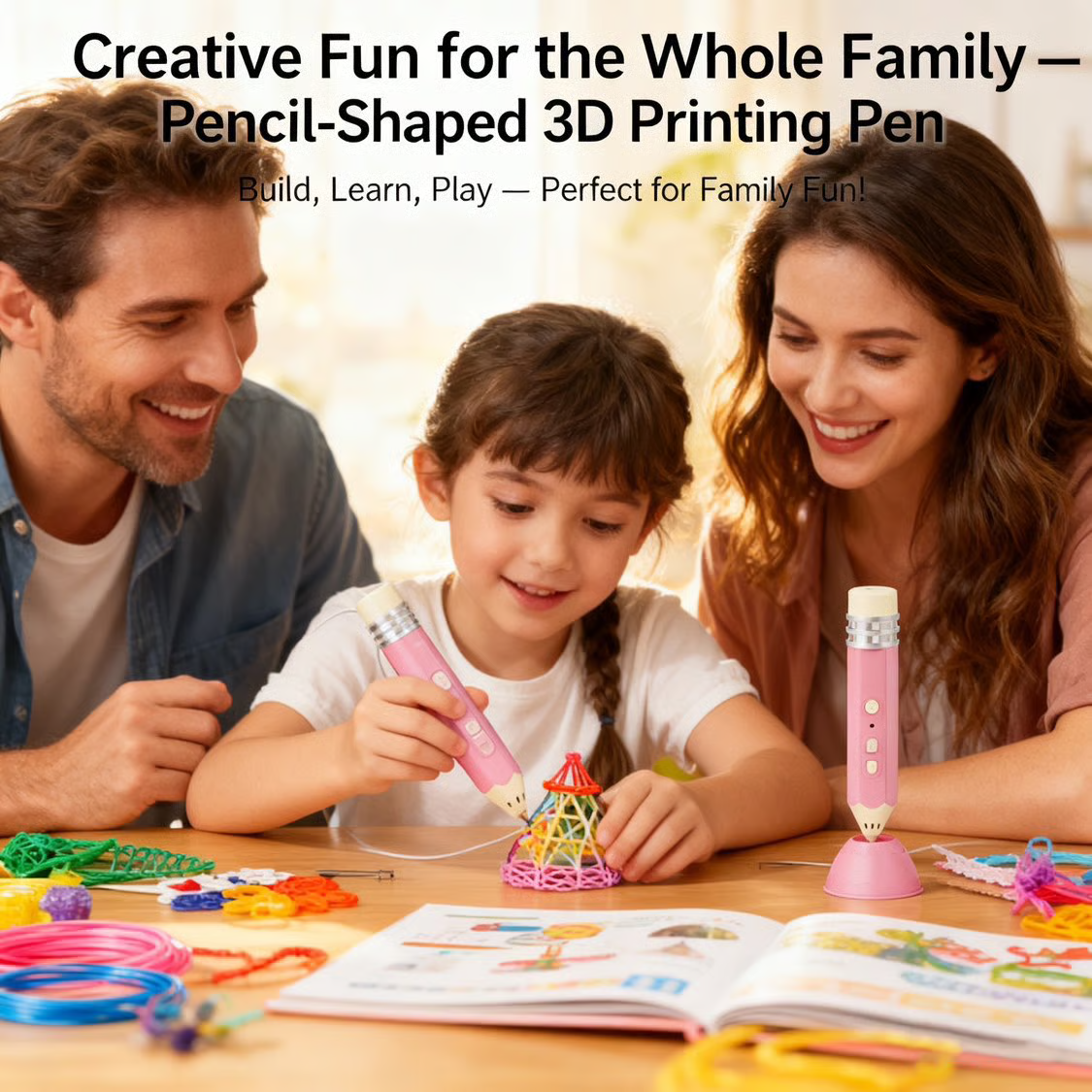 [49% OFF Holiday Special] Viral Pencil-Shaped 3D Printing Pen for Kids – Safe Low-Temp, Wireless & STEM Certified (Christmas Gift Bundle)
