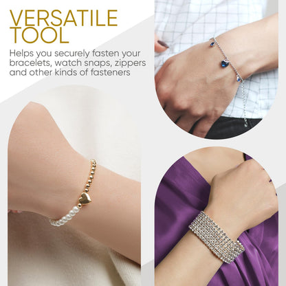 🥇Bracelet & Necklace Clasp Helper – Easy Jewelry & Watch Fastener, Portable Metal Tool, Put On by Yourself