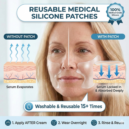 up-Facial Wrinkle Remover Pad Reusable Medical Grade Silicone Nasolabial Folds Anti-aging Mask Prevent Wrinkle Skin Lifting Patches